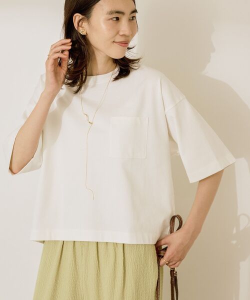 AMERICAN HOLIC（アメリカンホリック）の「ポケット付きボックスTシャツ（Tシャツ/カットソー・レディース・チャコールグレー/オフホワイト/その他12/その他7・L/M）」の19枚目の写真