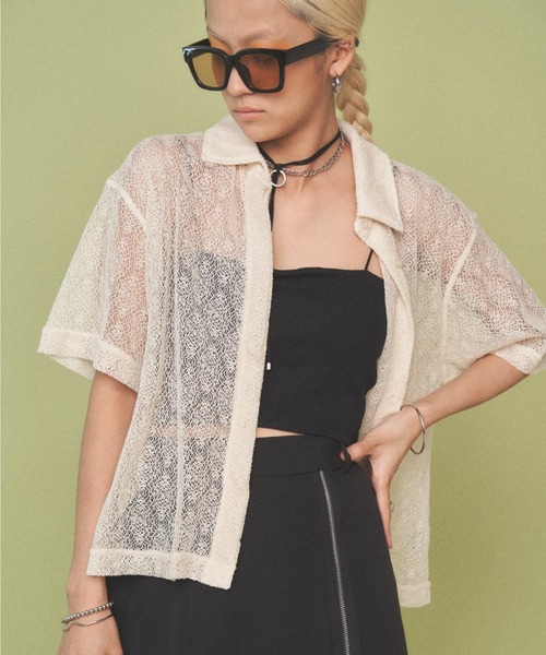 Solace（ソレイス）の「カップ付きベアキャミソール / クロップド丈（キャミソール・レディース・ブラック/アイボリー・FREE）」の15枚目の写真