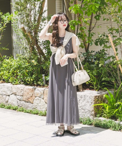 セール】チュールレイヤードワンピース（ワンピース）｜ITEMS