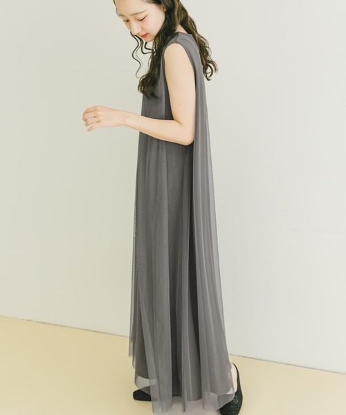 セール】チュールレイヤードワンピース（ワンピース）｜ITEMS