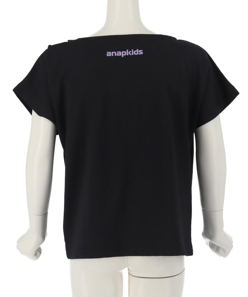 セール】アシンメトリー 肩アキ オーロラ ワッペン Tシャツ
