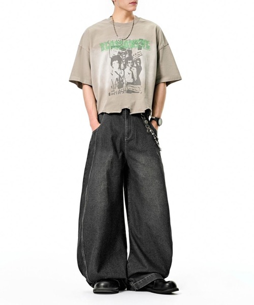 CORPUS TOKYO(コーパス トーキョー)の「立体裁断バルーンワイドデニム(デニムパンツ・メンズ・ネイビー/ライトブルー/ブラック/グレー・1/2/3/4)」の14枚目の写真