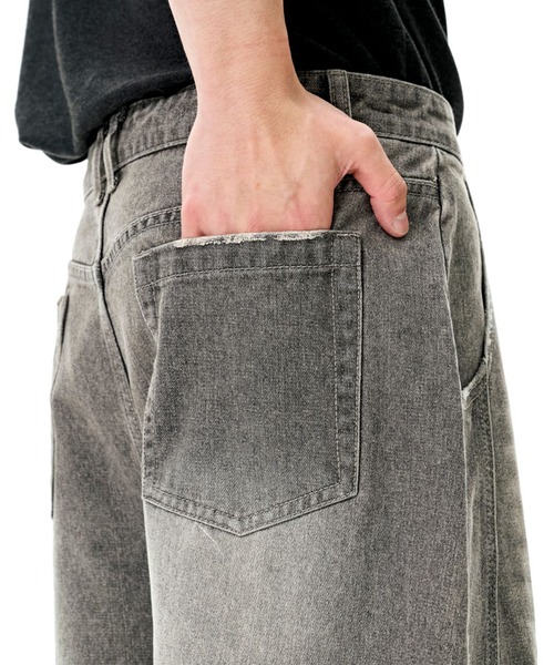 CORPUS TOKYO(コーパス トーキョー)の「立体裁断バルーンワイドデニム(デニムパンツ・メンズ・ネイビー/ライトブルー/ブラック/グレー・1/2/3/4)」の19枚目の写真