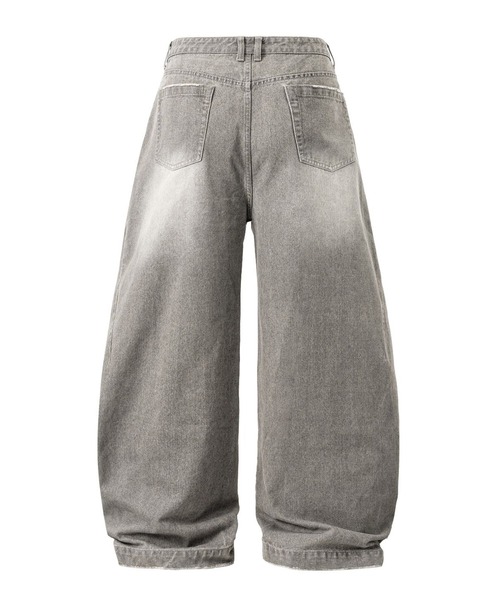 CORPUS TOKYO(コーパス トーキョー)の「立体裁断バルーンワイドデニム(デニムパンツ・メンズ・ネイビー/ライトブルー/ブラック/グレー・1/2/3/4)」の8枚目の写真