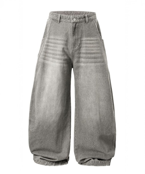 CORPUS TOKYO(コーパス トーキョー)の「立体裁断バルーンワイドデニム(デニムパンツ・メンズ・ネイビー/ライトブルー/ブラック/グレー・1/2/3/4)」の7枚目の写真