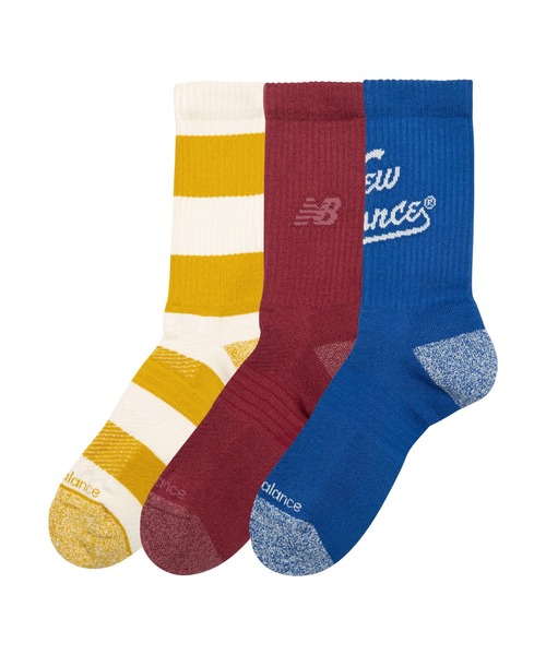 NEW BALANCE（ニューバランス）の「Active グラフィック クルー ソックス 3P（ソックス/靴下・メンズ・その他2・LARGE/MEDIUM/SMALL）」の2枚目の写真