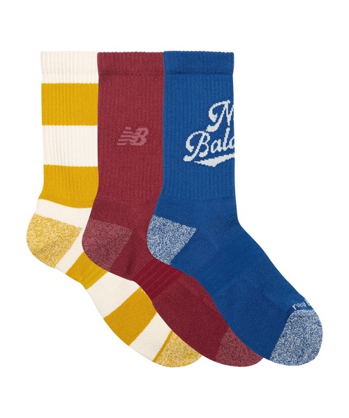 NEW BALANCE（ニューバランス）の「Active グラフィック クルー ソックス 3P（ソックス/靴下・メンズ・その他2・LARGE/MEDIUM/SMALL）」の3枚目の写真