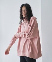 audrey and john wad | ハーフジップビッグスウェットトップス-手洗い可-(スウェット)