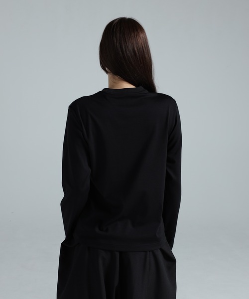 Y-3(ワイスリー)の「Y-3 REGULAR WOOL LONG SLEEVE TEE(Tシャツ/カットソー・レディース・ブラック・X-SMALL/SMALL/LARGE/MEDIUM/XX-SMALL)」の3枚目の写真