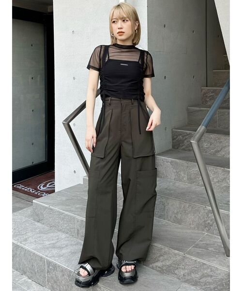 MURUA（ムルーア）の「ロゴプレートスクエアキャミ（キャミソール・レディース・ブラック・FREE）」の7枚目の写真