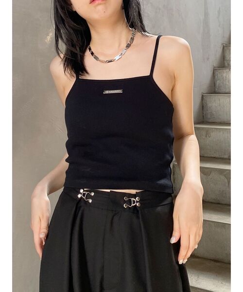 MURUA（ムルーア）の「ロゴプレートスクエアキャミ（キャミソール・レディース・ブラック・FREE）」の8枚目の写真