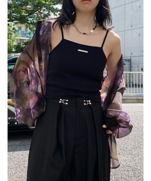 MURUA（ムルーア）の「ロゴプレートスクエアキャミ（キャミソール・レディース・ブラック・FREE）」の11枚目の写真