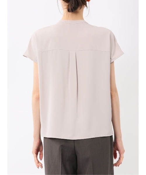 m.f.editorial（エムエフエディトリアル）の「【接触冷感 UVカット ストレッチ】m.f.エディトリアルレディース バンドカラー 比翼ブラウス（シャツ/ブラウス・レディース・ホワイト/ネイビー/ピンク系その他・MEDIUM/LARGE）」の20枚目の写真