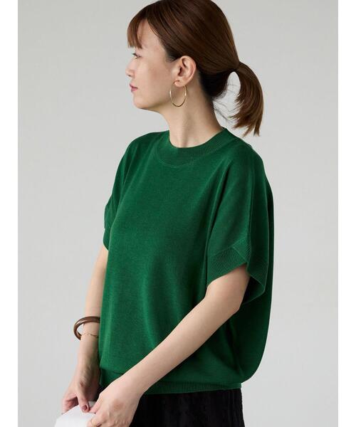 Lugnoncure（ルノンキュール）の「チューリップスリーブニット（ニット/セーター・レディース・ネイビー/ベージュ/グリーン/ブラック/オフホワイト・F）」の4枚目の写真