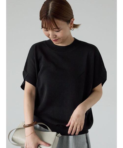 Lugnoncure（ルノンキュール）の「チューリップスリーブニット（ニット/セーター・レディース・ネイビー/ベージュ/グリーン/ブラック/オフホワイト・F）」の2枚目の写真