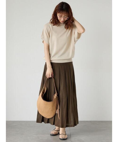 Lugnoncure（ルノンキュール）の「チューリップスリーブニット（ニット/セーター・レディース・ネイビー/ベージュ/グリーン/ブラック/オフホワイト・F）」の22枚目の写真