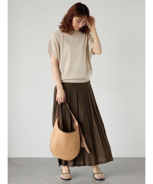 Lugnoncure（ルノンキュール）の「チューリップスリーブニット（ニット/セーター・レディース・ネイビー/ベージュ/グリーン/ブラック/オフホワイト・F）」の21枚目の写真