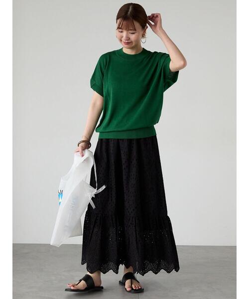 Lugnoncure（ルノンキュール）の「チューリップスリーブニット（ニット/セーター・レディース・ネイビー/ベージュ/グリーン/ブラック/オフホワイト・F）」の18枚目の写真