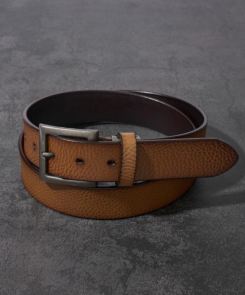 TETE HOMME（テットオム）の「35mm 牛一枚革ベルト（ベルト・メンズ・ブラック系2/ブラウン系1/ダークブラウン系1/ダークブラウン系2/ブラック系1・FREE）」の4枚目の写真