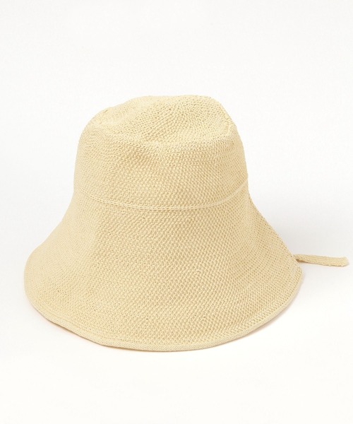 GLOBAL WORK（グローバルワーク）の「UVカット天然風ハット/328286（ハット・レディース・ベージュ/ブラック・FREE）」の16枚目の写真