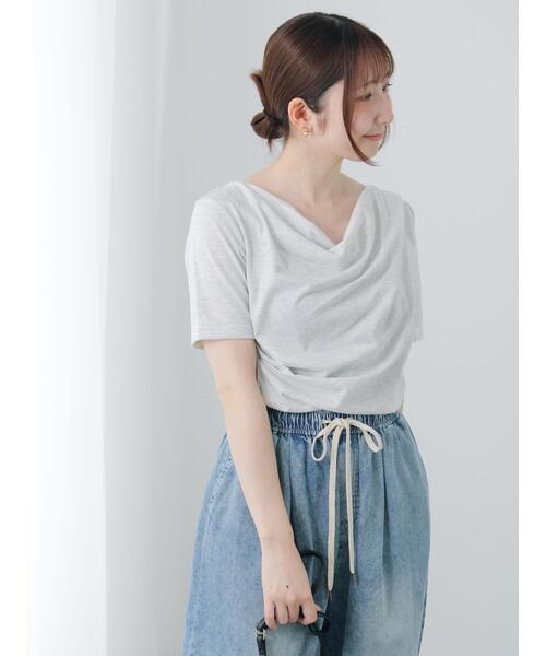Te chichi TERRASSE(テチチテラス)の「ドレープネックトップス(その他トップス・レディース・ブラウン/ブラック/グレー・F)」の7枚目の写真