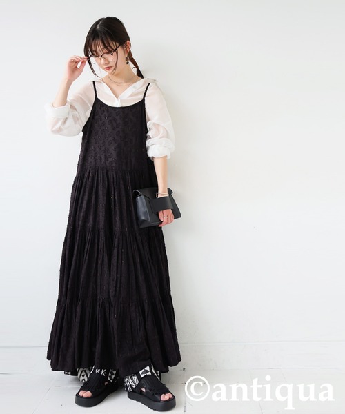 antiqua(アンティカ)の「フリンジキルトサンダル(サンダル・レディース・ブラック・39/38/37/36)」の16枚目の写真