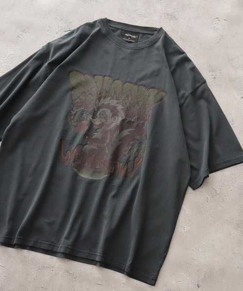 Ed Hardy(エドハーディー)の「ED HARDY ピグメントWASH ルーズサイズTシャツ(Tシャツ/カットソー・メンズ・ブラック系2/グレー系1/ブラック系1/グレー系2・M/L)」の1枚目の写真