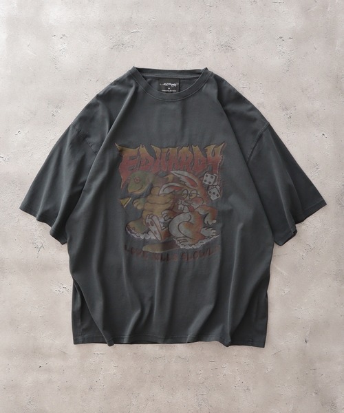 Ed Hardy エドハーディー 半袖 Tシャツ ブラック ユニセックス Ed Hardy エドハーディー ed hardy Tシャツ メンズ 薔薇/ローズ
