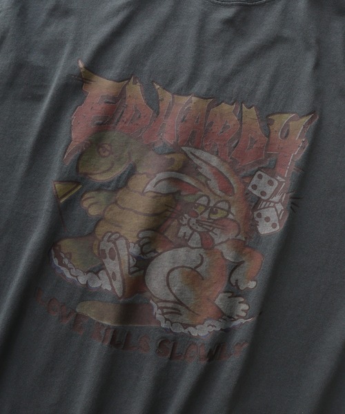 Ed Hardy(エドハーディー)の「ED HARDY ピグメントWASH ルーズサイズTシャツ(Tシャツ/カットソー・メンズ・ブラック系2/グレー系1/ブラック系1/グレー系2・M/L)」の7枚目の写真