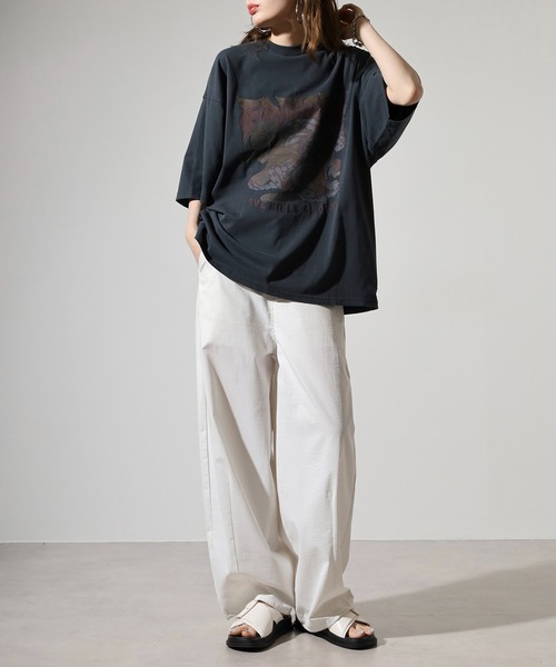 Ed Hardy(エドハーディー)の「ED HARDY ピグメントWASH ルーズサイズTシャツ(Tシャツ/カットソー・メンズ・ブラック系2/グレー系1/ブラック系1/グレー系2・M/L)」の19枚目の写真