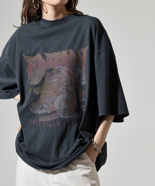 Ed Hardy(エドハーディー)の「ED HARDY ピグメントWASH ルーズサイズTシャツ(Tシャツ/カットソー・メンズ・ブラック系2/グレー系1/ブラック系1/グレー系2・M/L)」の16枚目の写真