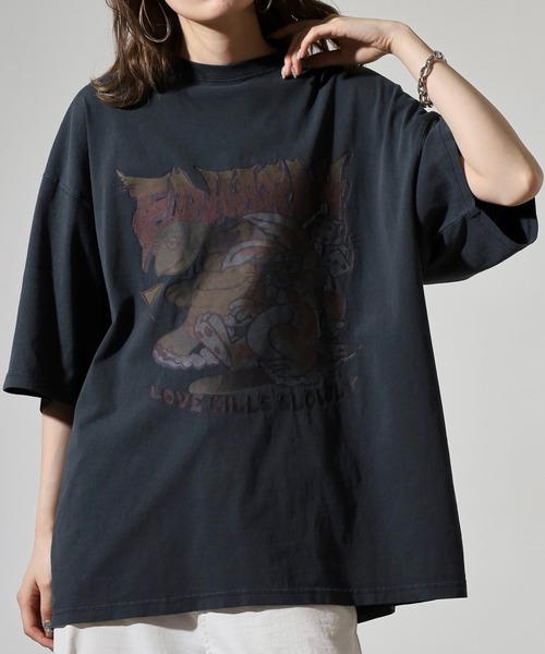 Ed Hardy(エドハーディー)の「ED HARDY ピグメントWASH ルーズサイズTシャツ(Tシャツ/カットソー・メンズ・ブラック系2/グレー系1/ブラック系1/グレー系2・M/L)」の17枚目の写真