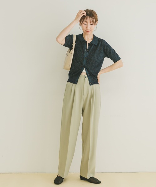 ITEMS URBANRESEARCH(アイテムズ アーバンリサーチ)の「ウエストタックスラックス(その他パンツ・レディース・ライトベージュ/チャコールグレー/ブラウン・FREE)」の5枚目の写真