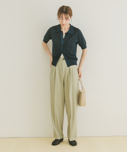 ITEMS URBANRESEARCH(アイテムズ アーバンリサーチ)の「ウエストタックスラックス(その他パンツ・レディース・ライトベージュ/チャコールグレー/ブラウン・FREE)」の6枚目の写真