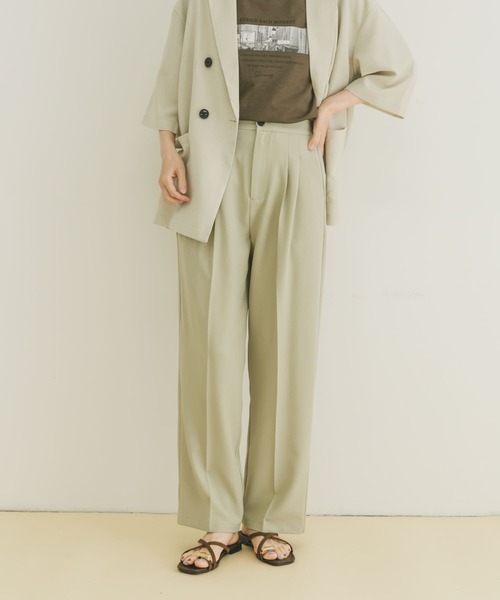 ITEMS URBANRESEARCH(アイテムズ アーバンリサーチ)の「ウエストタックスラックス(その他パンツ・レディース・ライトベージュ/チャコールグレー/ブラウン・FREE)」の7枚目の写真