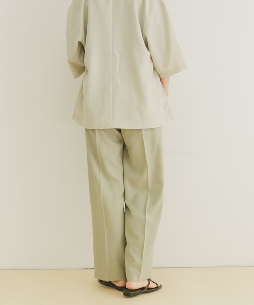 ITEMS URBANRESEARCH(アイテムズ アーバンリサーチ)の「ウエストタックスラックス(その他パンツ・レディース・ライトベージュ/チャコールグレー/ブラウン・FREE)」の9枚目の写真