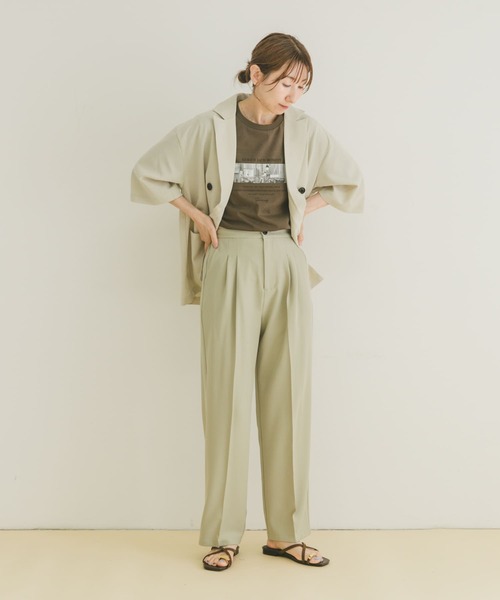 ITEMS URBANRESEARCH(アイテムズ アーバンリサーチ)の「ウエストタックスラックス(その他パンツ・レディース・ライトベージュ/チャコールグレー/ブラウン・FREE)」の10枚目の写真
