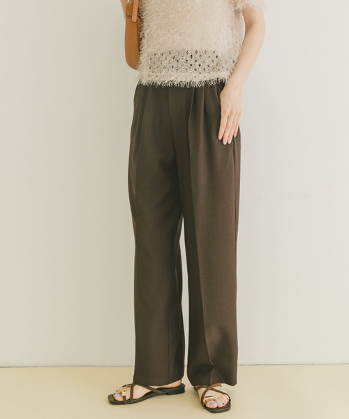 ITEMS URBANRESEARCH(アイテムズ アーバンリサーチ)の「ウエストタックスラックス(その他パンツ・レディース・ライトベージュ/チャコールグレー/ブラウン・FREE)」の18枚目の写真