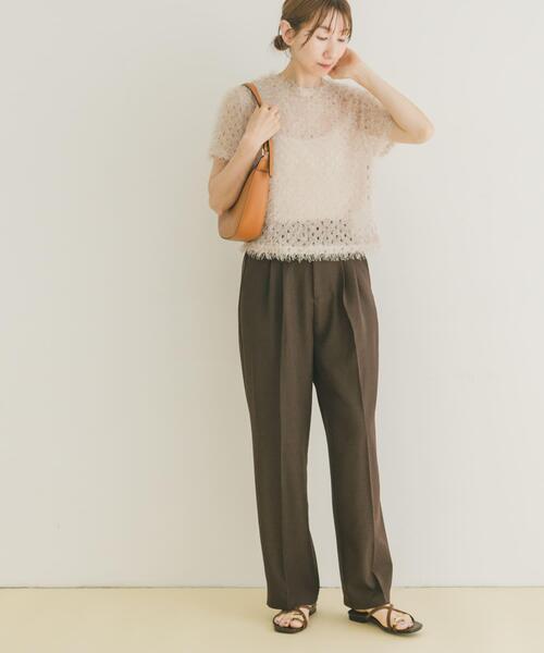 ITEMS URBANRESEARCH(アイテムズ アーバンリサーチ)の「ウエストタックスラックス(その他パンツ・レディース・ライトベージュ/チャコールグレー/ブラウン・FREE)」の14枚目の写真