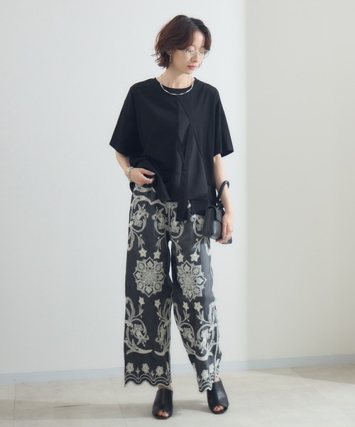 Paradise Picnic(パラダイスピクニック)の「レース刺繍パンツ(その他パンツ・レディース・ブラック/ベージュ・FREE)」の6枚目の写真