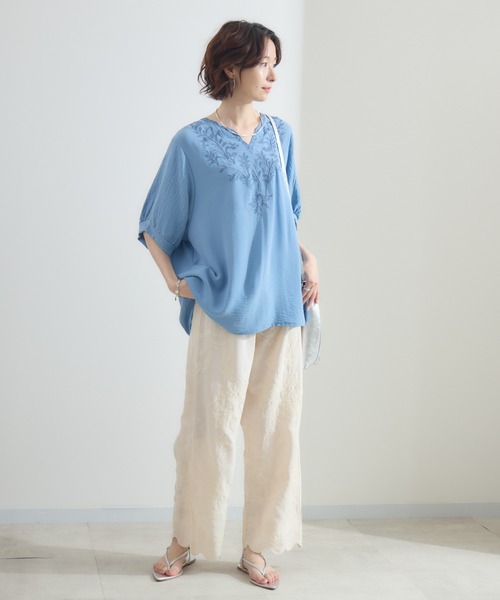 Paradise Picnic(パラダイスピクニック)の「レース刺繍パンツ(その他パンツ・レディース・ブラック/ベージュ・FREE)」の22枚目の写真
