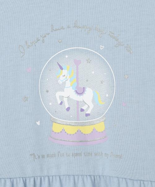 SHOO・LA・RUE（シューラルー）の「スノードームプリントティアードカットワンピ（ワンピース・キッズ・ブラック/ベビーピンク/サックスブルー・11/15 /12/13/14/10）」の10枚目の写真