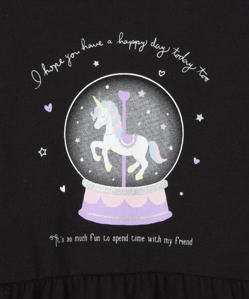 SHOO・LA・RUE（シューラルー）の「スノードームプリントティアードカットワンピ（ワンピース・キッズ・ブラック/ベビーピンク/サックスブルー・11/15 /12/13/14/10）」の12枚目の写真