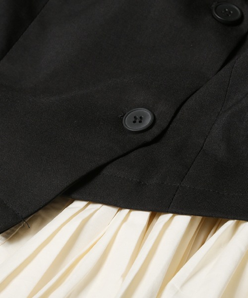 LA POMME petit（ラポミ・プチ）の「Frill Pleats Docking Jacket