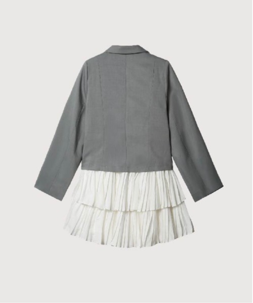 LA POMME petit（ラポミ・プチ）の「Frill Pleats Docking Jacket