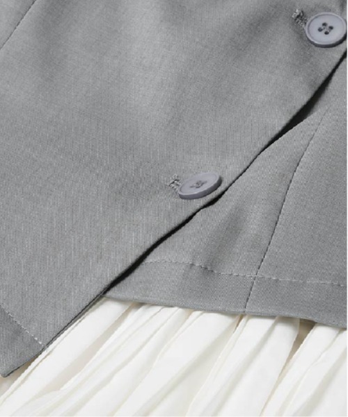 LA POMME petit（ラポミ・プチ）の「Frill Pleats Docking Jacket