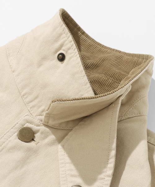 KRIFF MAYER Lady's Collection（クリフメイヤーレディースコレクション）の「【トラッド･軽量･綿100%･コーデュロイ襟】裏チェックハンティングJK（その他アウター・レディース・ナチュラル/ライトブラウン/チャコール・MEDIUM/LARGE）」の13枚目の写真