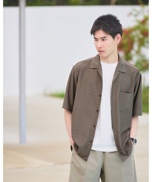 20SS MHL. オーバーサイズ オープンカラーシャツ XL グリーン 20SS MHL. オーバーサイズ オープンカラーシャツ XL グリーン