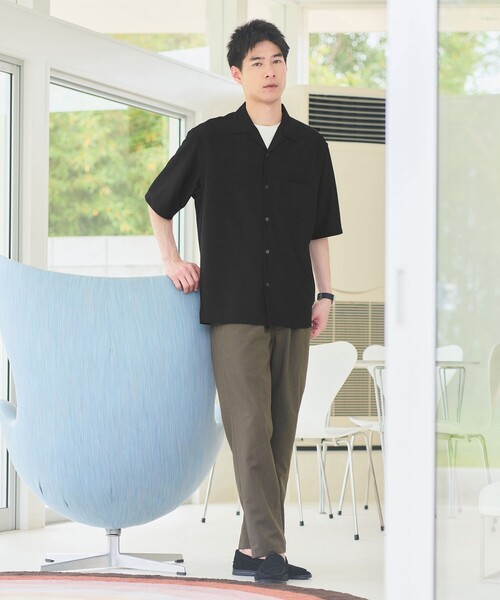 セール】ドライ ジャージ ジャストルーズ オープンカラー シャツ