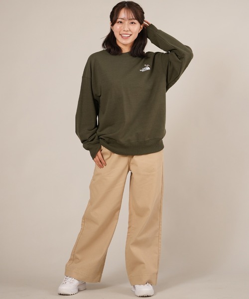 THE NORTH FACE(ザノースフェイス)の「THE NORTH FACE/ザ・ノース・フェイス ZOO PICKER CREW スウェット トレーナー NT12536(スウェット・レディース・イエロー/ダークグレー/オリーブ・S/M)」の6枚目の写真